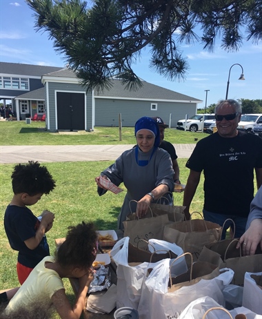 43 Children and adults on a fishing trip in the long Island Sound